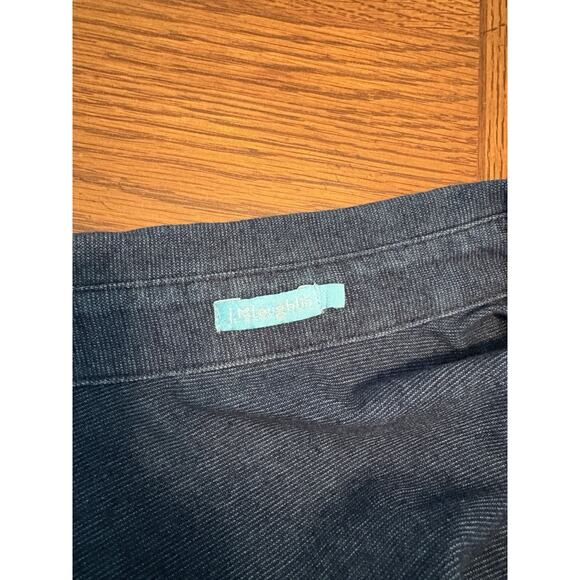 J. McLaughlin Joss Top Sleeveless Tank Navy Blue Women's Sz L Solid Cotton Blend - Picture 3 of 6